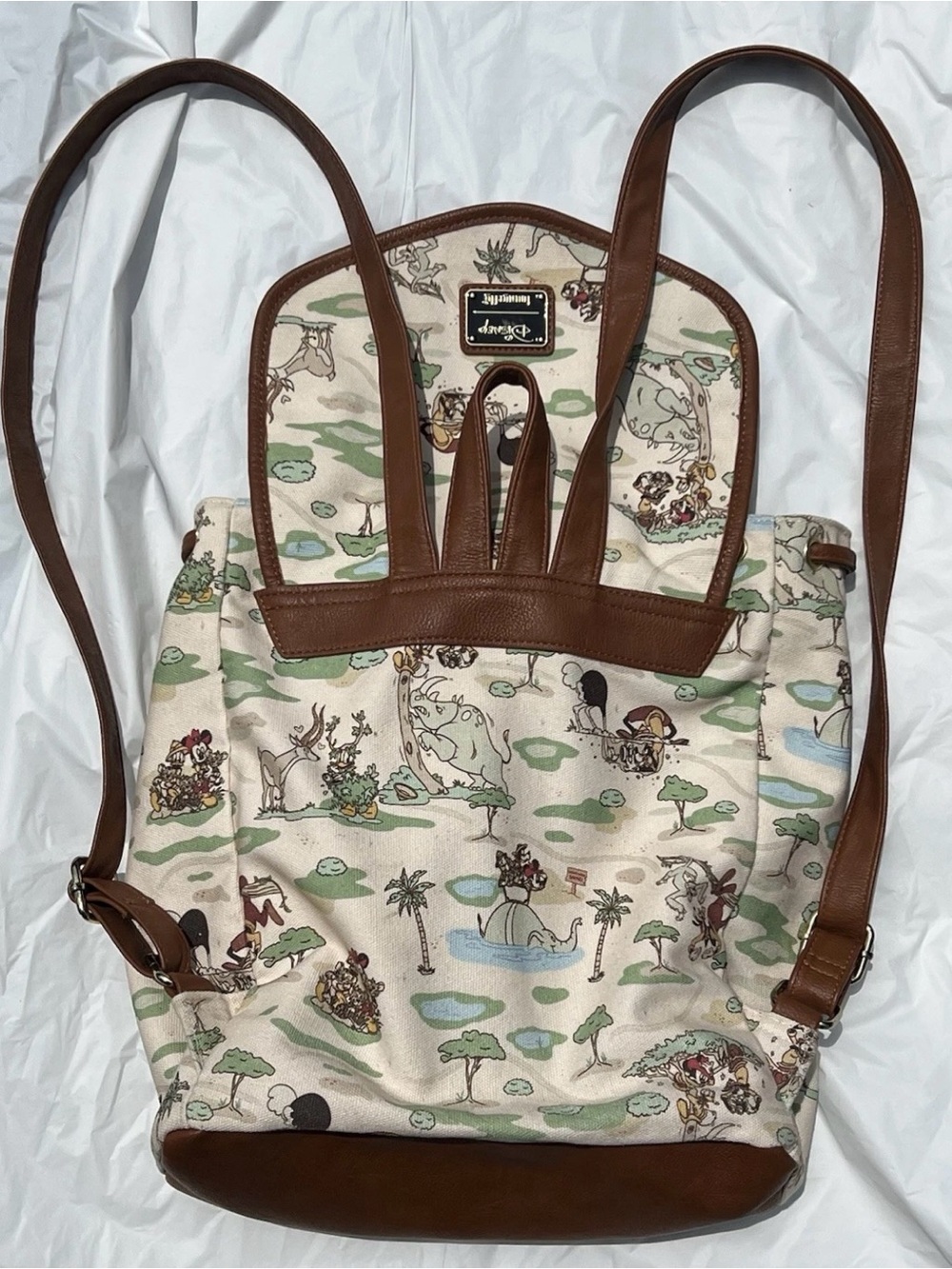 Disney x Loungefly Animal Kingdom Safari Canvas Backpack - Picture 7 of 13